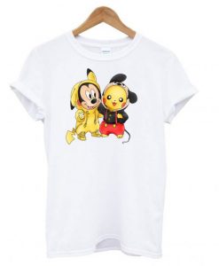 Friendship Pikachu And Mickey Mouse Mashup T shirt