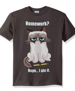 Grumpy Cat Boys’ No Homework Graphic T shirt