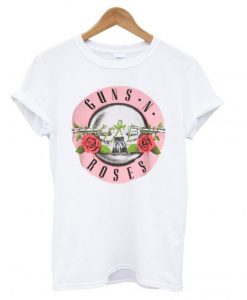 Guns N Roses Logo Pink T shirt