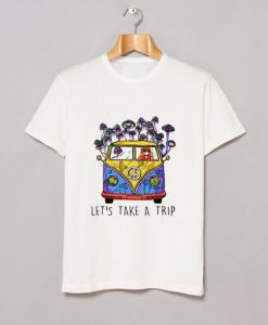 Hippie Girl Let’s Take A Trip Mushroom T Shirt KM