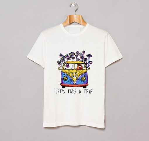 Hippie Girl Let’s Take A Trip Mushroom T Shirt KM