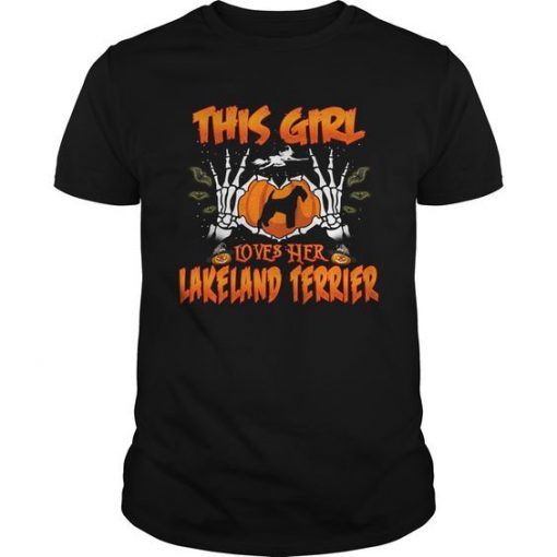 This Girl Loves Her Lakeland Terrier Halloween T-shirt