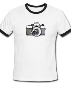 camera retro ringer tshirt