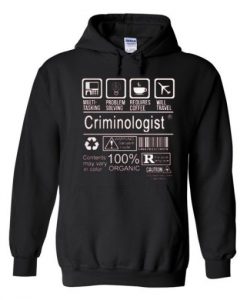 criminologist BLACK color Hoodies