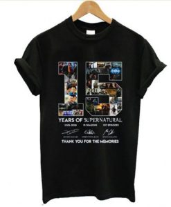 15 Year Of Supernatural T shirt THD
