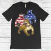 American Flag Pit Bull Dog T Shirt