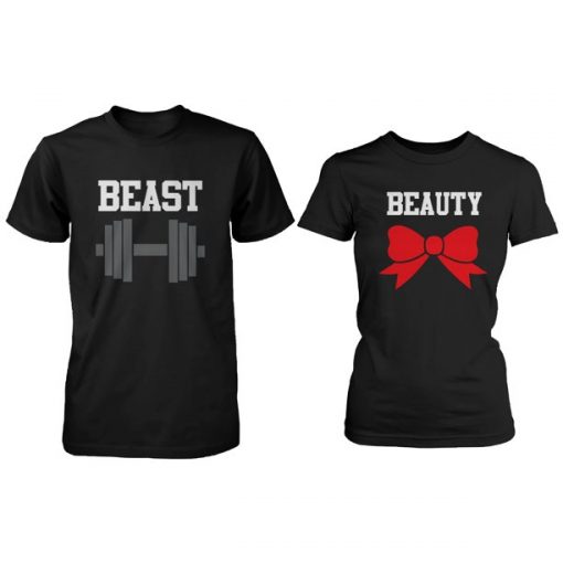 Beauty & Beast Couple T-shirt THD