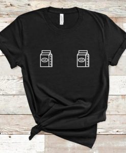 Black Breastfeeding Milk Carton Short-Sleeve Unisex T-Shirt