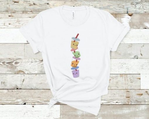 Boba Stack Boba Milk Tea Lover T Shirt