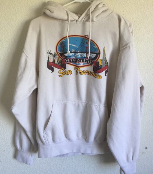 Brandy Melville Beige San Francisco Hoodie