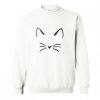 Cute Cat Face Sweatshirt KM