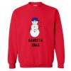 Gangsta Xmas Snowman Christmas Sweatshirt KM