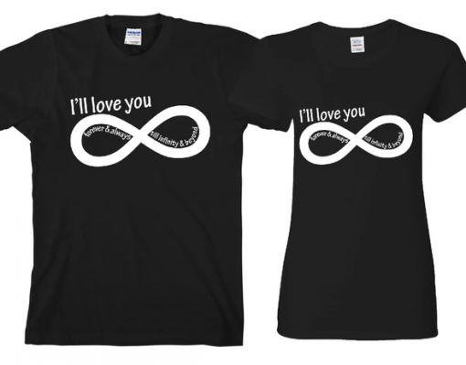 I'LL LOVE YOU infinity couple shirt THD