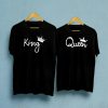 King And Queen Couple T Shirt THD