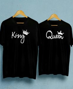 King And Queen Couple T Shirt THD