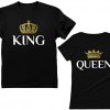 King & Queen Matching Couple T-Shirts THD