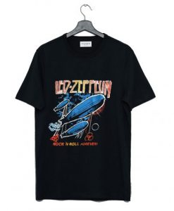 Led Zeppelin Rock n Roll Forever Vintage 80s Airship T Shirt