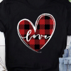 Love Heart Print Valentine Shirt THD
