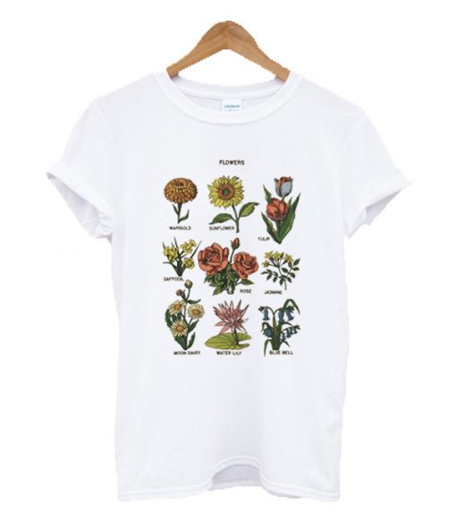 Marigold Sunflower Tulip Flowers T-shirt