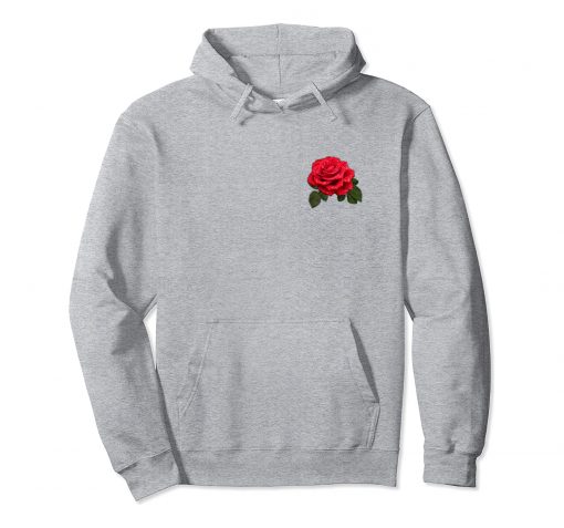 Red Rose Pullover GREY Hoodie THD