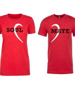 SOUL MATE Valentine T-shirts for Couples TSHIRT