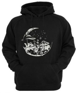 alien on the moon hoodie THD