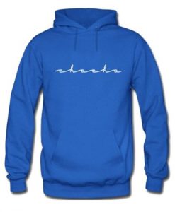 chacha the wave blue hoodie