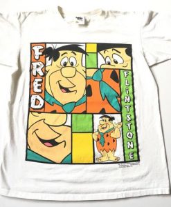 1994-FRED-FLINTSTONE-Distressed-Vintage-T-Shirt THD