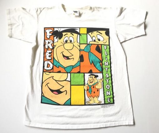 1994-FRED-FLINTSTONE-Distressed-Vintage-T-Shirt THD