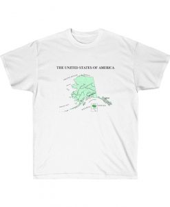 Alaska Map United States of America AK USA Tshirt THD