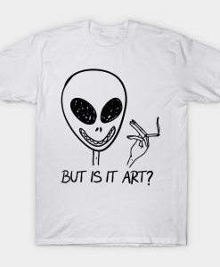 Alien But Is It Art Alien Smoking T Shirt THD