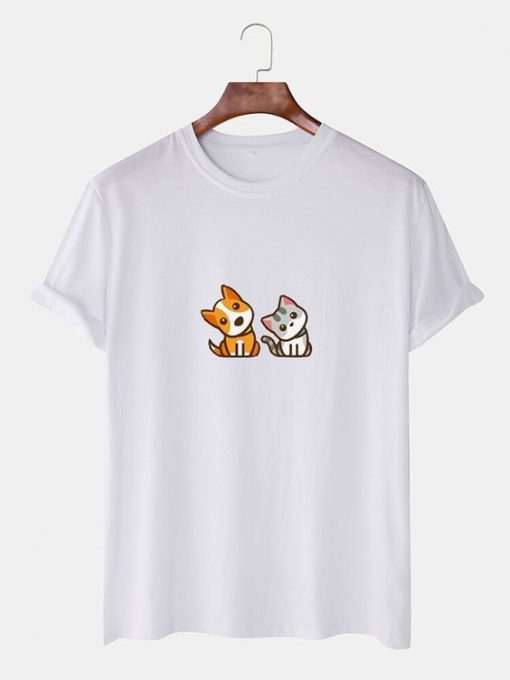 Cartoon Animal Printed T-SHIRT THD