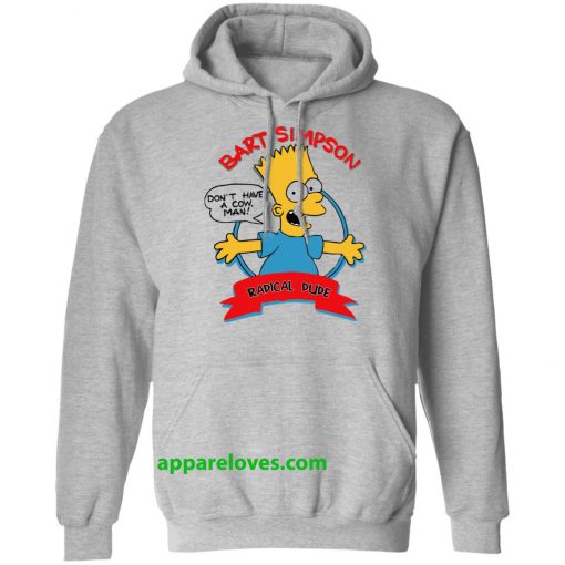 Bart Simpson Don't have a cow man HOODIE THD