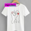 LOVE HANDS FINGER T-shirt THD