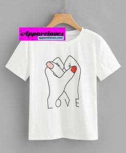 LOVE HANDS FINGER T-shirt THD