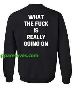 What the fuck is really going on sweatshirt (back) THD