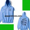 anti social social club light blue hoodie thd
