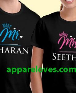 mr and mrs Couple T Shirts (request name shirt) thd