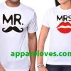 mr and mrs Couple White T Shirts thd