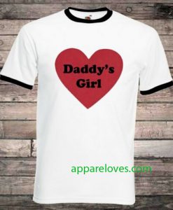 Daddys Girl Love Heart T-Shirt thd