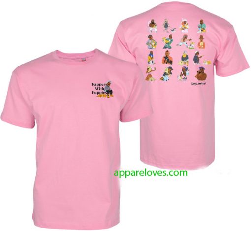 Dog Limited Rappers With Puppies Pink T Shirt thd