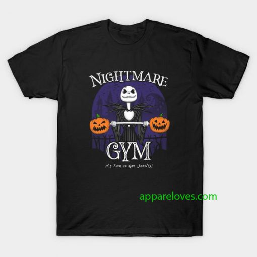 Halloween Town Gym Jack Skellington T-Shirt thd