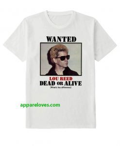 Lou Reed RIP Wanted Velvet T Shirt thd