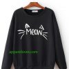 MEOW Cat Black Sweatshirt thd