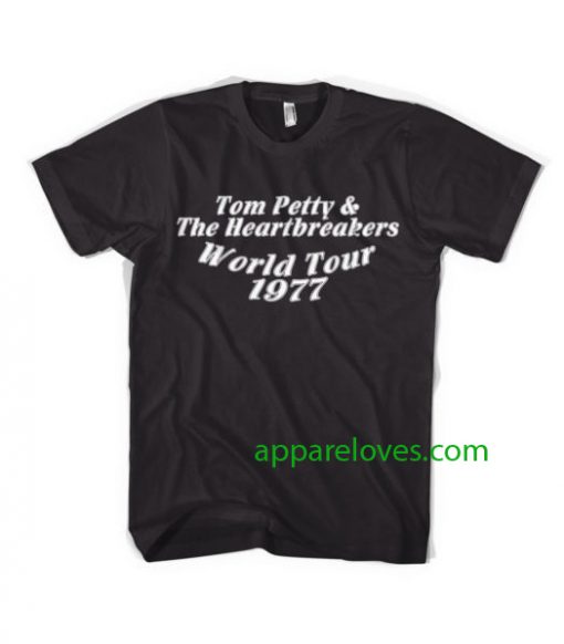 Tom Petty & The Heartbreakers World Tour 1977 T-Shirt thd