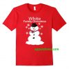 White Family Christmas Personalized Snowman Shirt THD