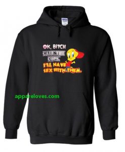 ok bitch call the cops i'll have sex hoodie thd