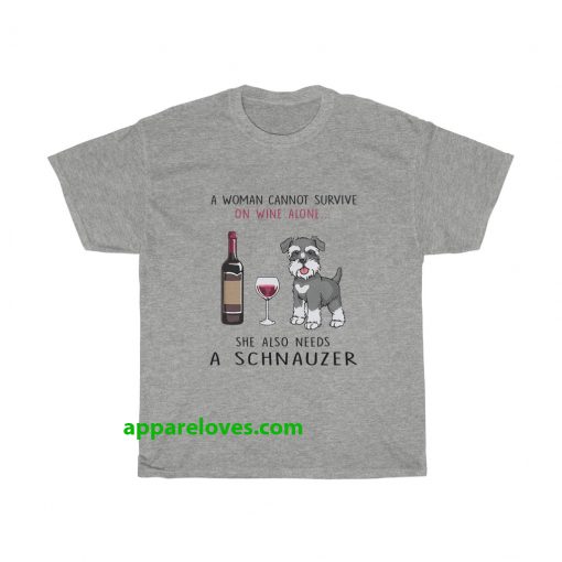 A woman cannot survive on wine T-Shirt THD
