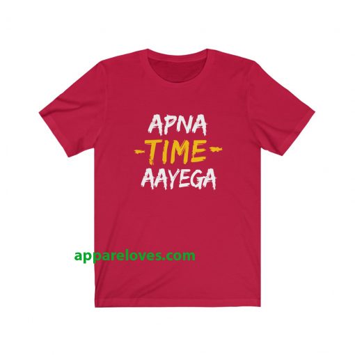 Apna Time Aayega Red T Shirt thd