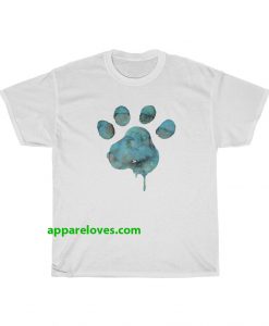 Blue Watercolor Paw T-Shirt THD